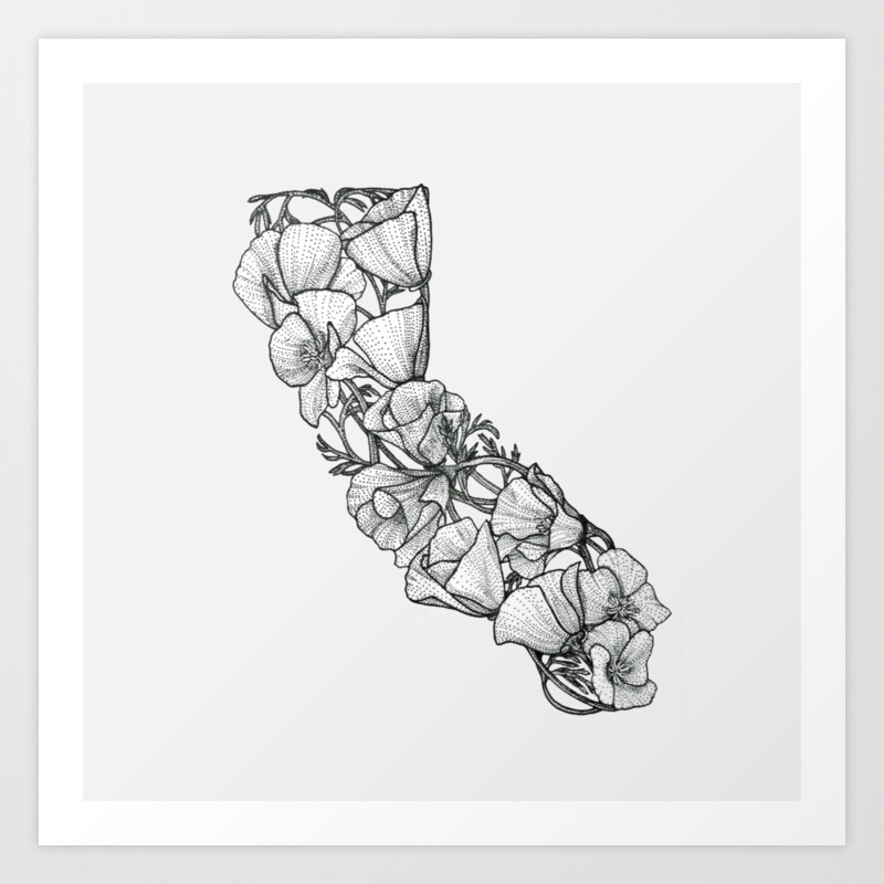 California Poppies Art Print By Moonskie Society6