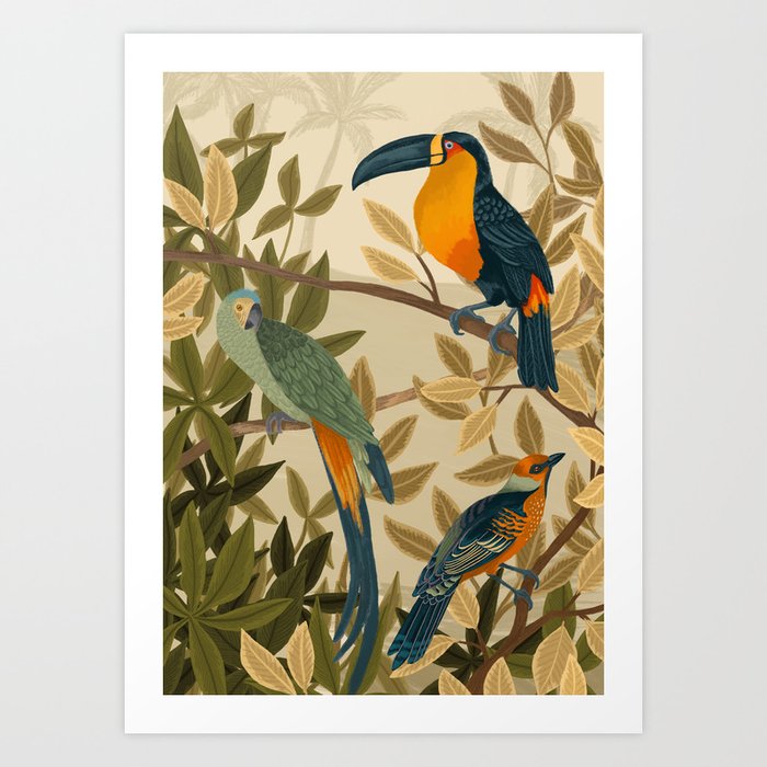 Paradise Birds Art Print