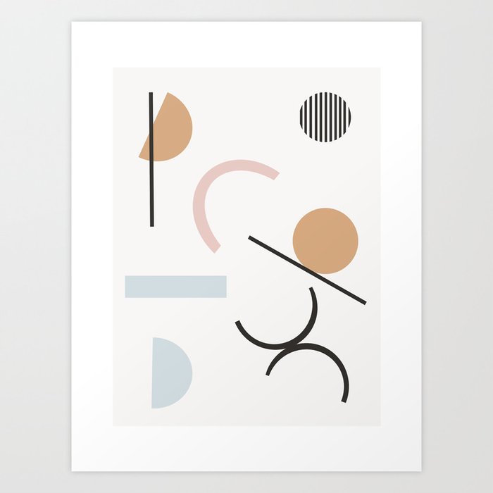 Adelpha Minimal Art Print Minimal Abstract Art Print Neutral
