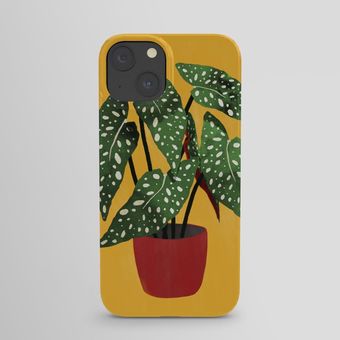 Begonia maculata pot watercolor iPhone Case