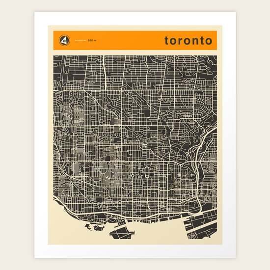 TORONTO MAP Art Print