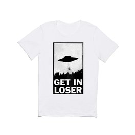 Get In Loser T Shirt | Comic, Digital, Funny, Illustration, Artprint, Art, Typography, Alien, Ufo, Graphicdesign 