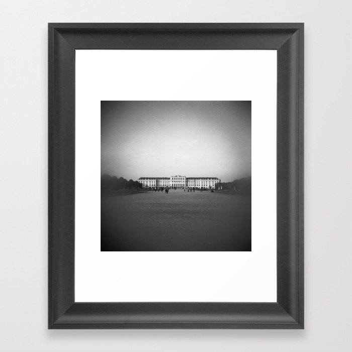 Dreams of Schönbrunn Palace in Black and White - Vienna, Austria Framed Art Print