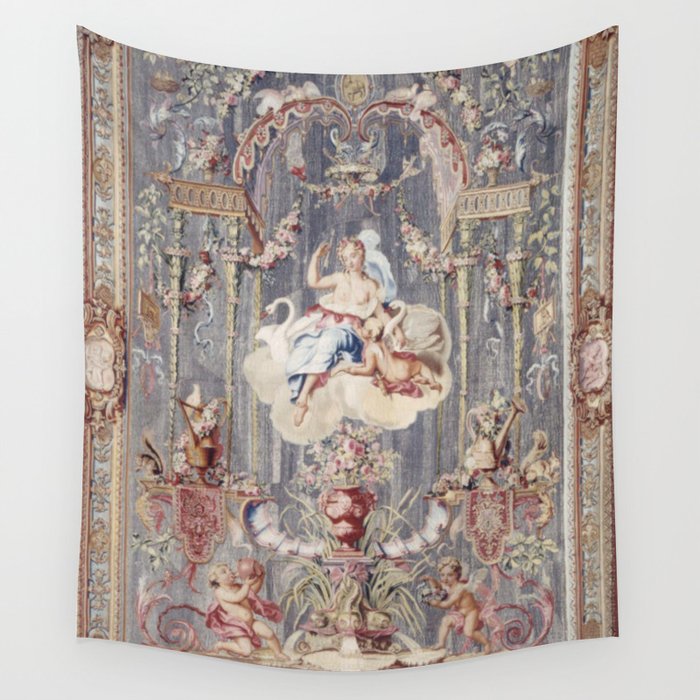 Antique 18th Century Venus French Gobelins Tapestry Wall Tapestry