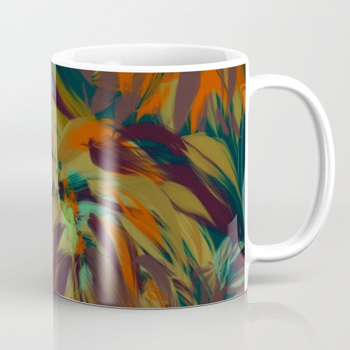 Fancy Flowers No2 - teal and red Coffee Mug