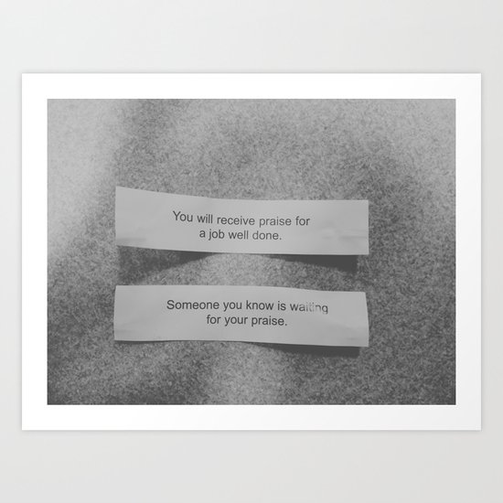 matching fortunes. Art Print
