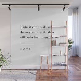 The Best Adventure Ever Quote by Rumi Wall Mural