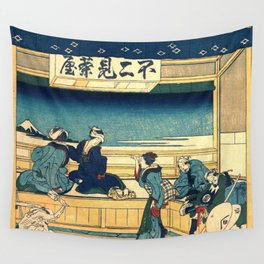 Hokusai -36 views of the Fuji 29 Yoshida on the Tokaido Wall Tapestry