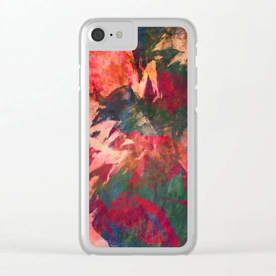 It's Complicated, Abstract Leaves Clear iPhone Case