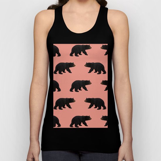 bear pattern Unisex Tank Top
