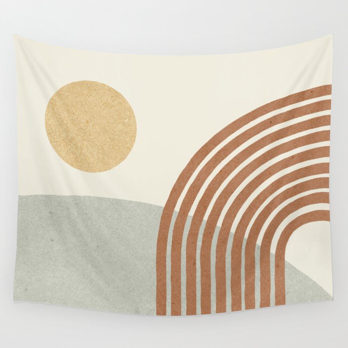Sunny Hill - landscape Wall Tapestry