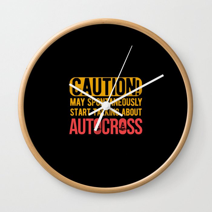 Funny Autocross Wall Clock