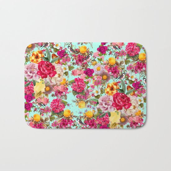 Floral Pattern Bath Mat