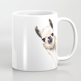 Sneaky Llama White Mug