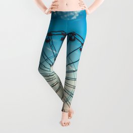 France Photography - The Paris Wheel In The Sunset Leggings