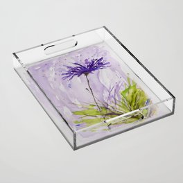 purple floral Acrylic Tray