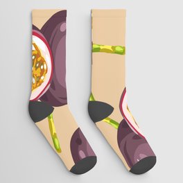 passion fruit pattern Socks