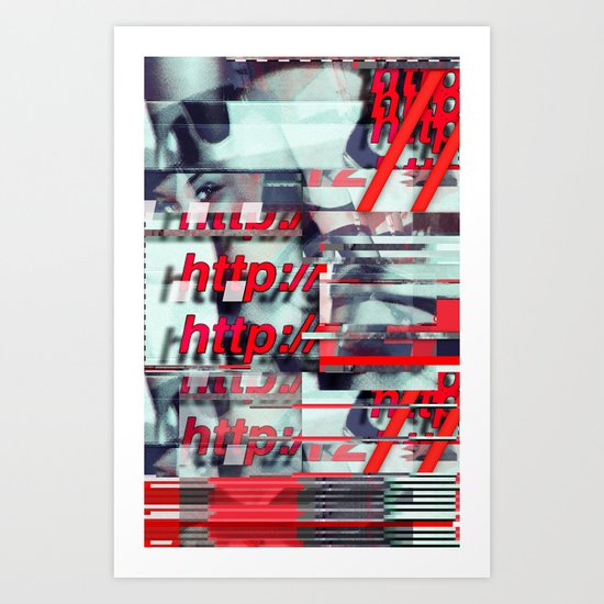 Glitch Decon 1 Art Print