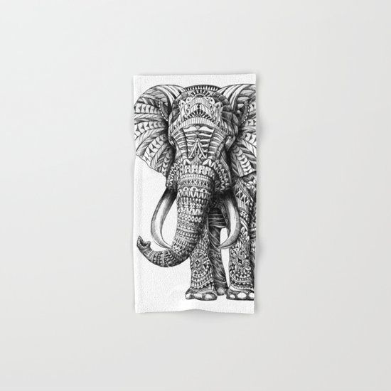 Ornate Elephant Hand & Bath Towel