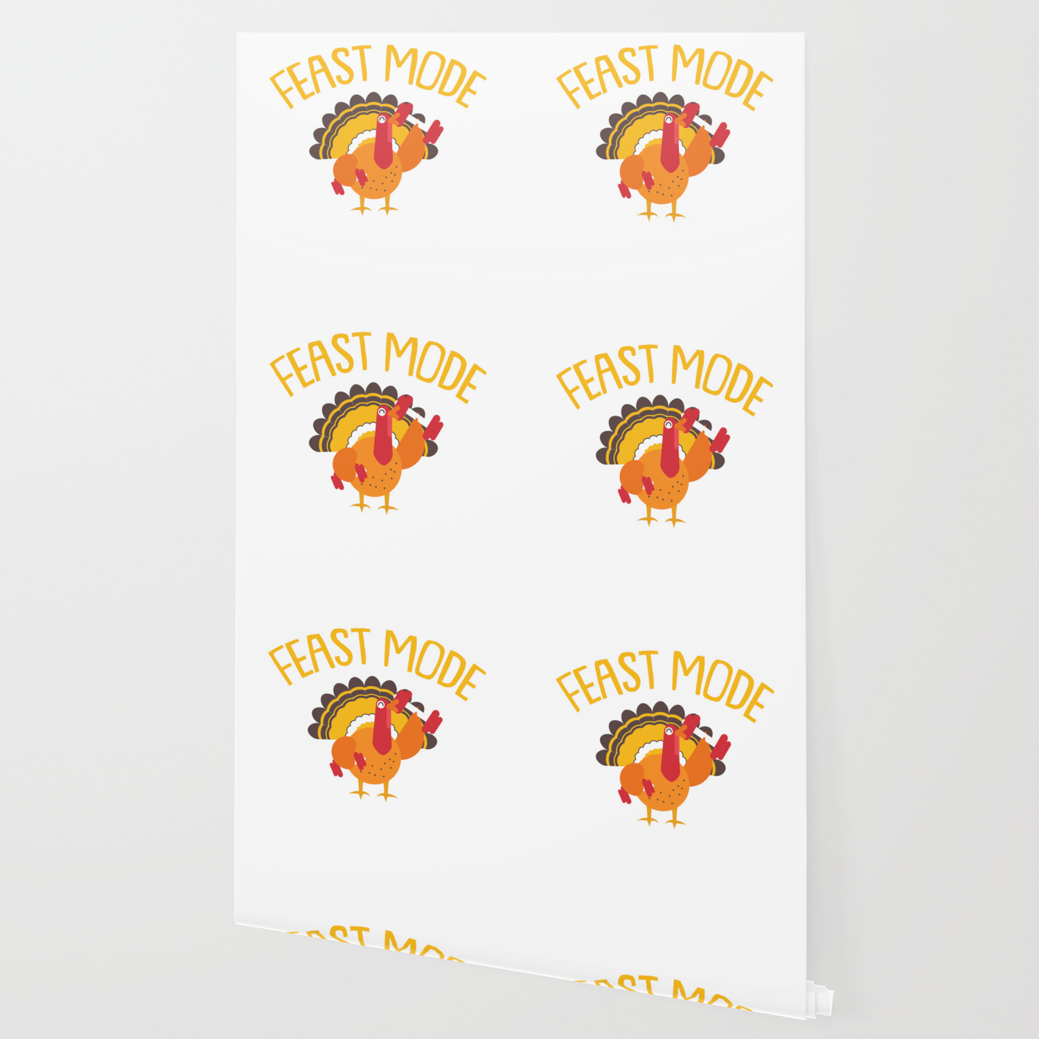 Feast Mode Turkey Weight Lifting Funny Thanksgiving Wallpaper By