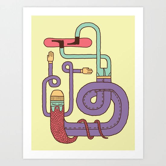 Go Snowboarding Art Print