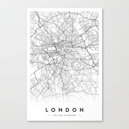 LONDON CITY MAP Canvas Print