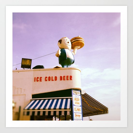 Ice Cold Beer, Coney Island Art Print