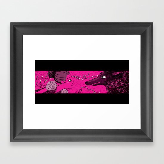 Face to face Framed Art Print