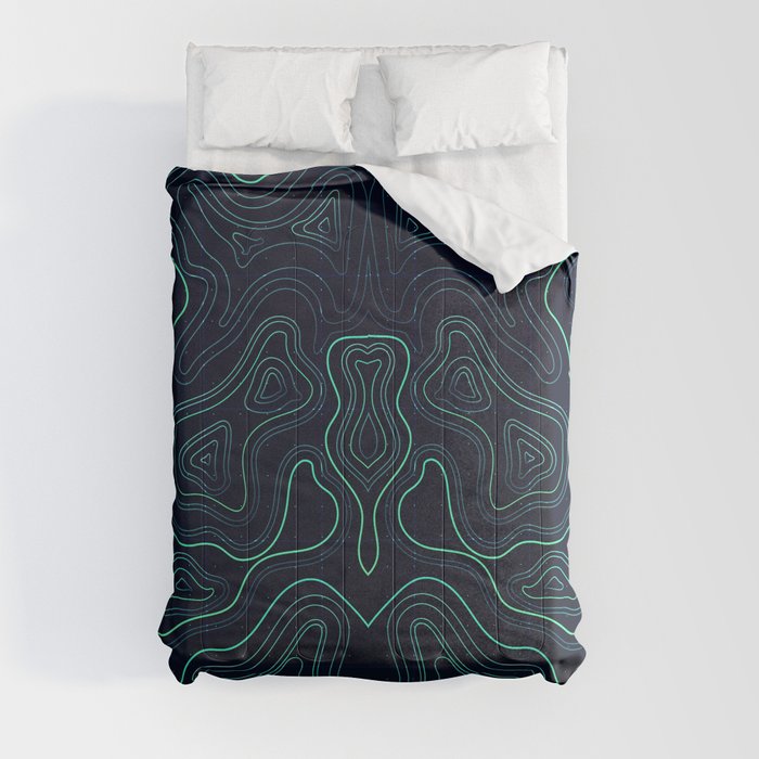 topographic background Comforter