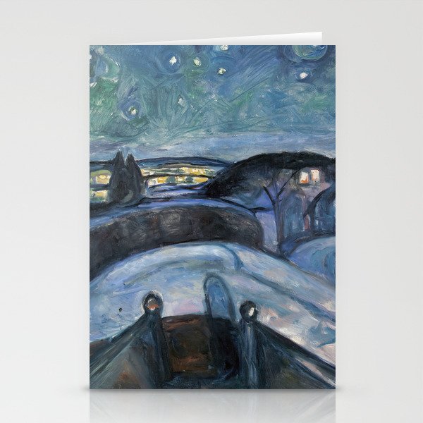 Edvard Munch - Starry Night Stationery Cards