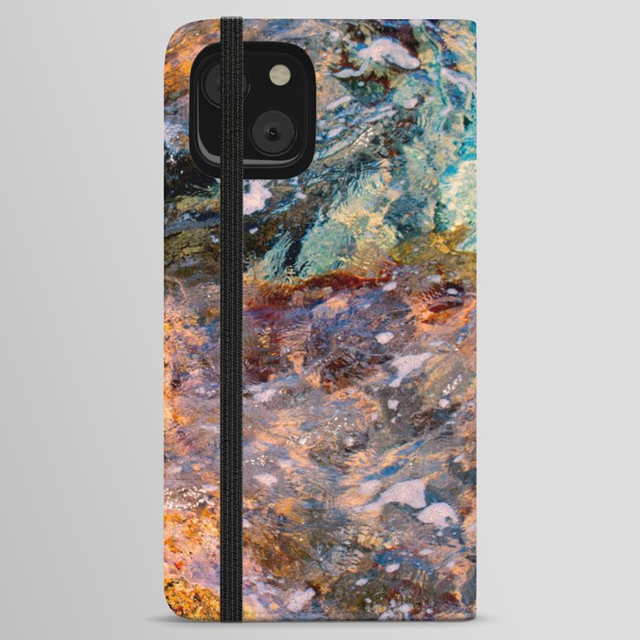 Abstract Flowing Water Photo Manipulation iPhone Wallet Case