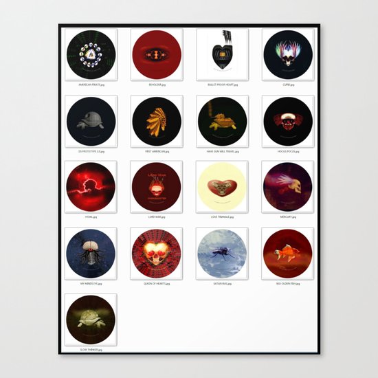 2-1/4" PIN BACK BUTTONS Canvas Print
