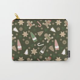 Christmas Baking - Dark Green Carry-All Pouch