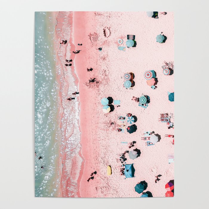 Ocean Print, Beach Print, Wall Decor, Aerial Beach Print, Beach Photography, Bondi Beach Print Poster