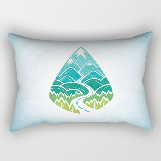 The Road Goes Ever On: Summer Rectangular Pillow