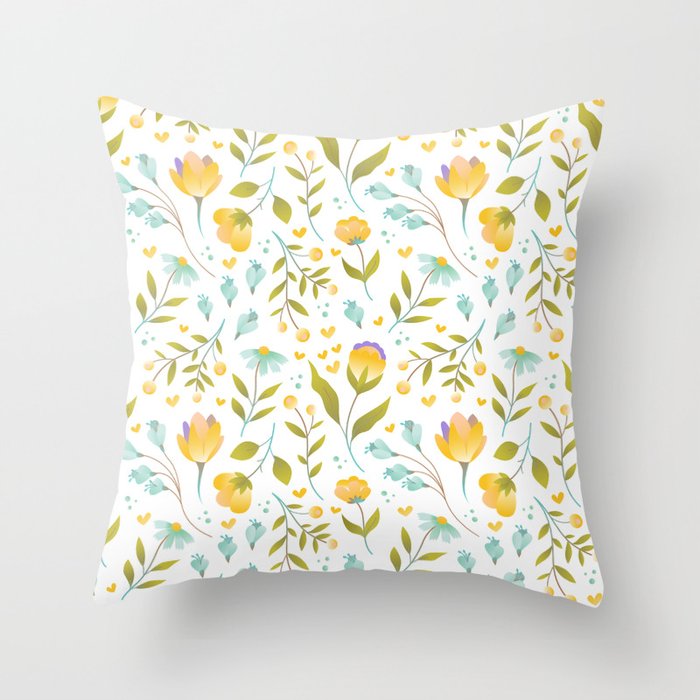 Botanical Throw Pillow By Greybird Society6