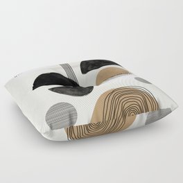 Paper Collage Art Floor Pillow