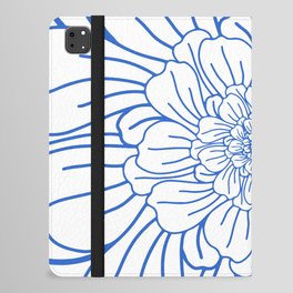 Blue Flower Outline iPad Folio Case