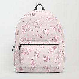 Pink Space Pattern Backpack
