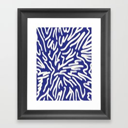 Scribble line abstract pattern  Framed Art Print