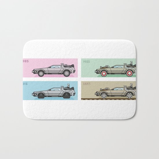Back to the Future - Delorean x 4 Bath Mat