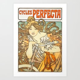 Cycles Perfecta by Alphonse Mucha, 1902 Art Print