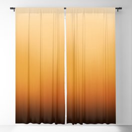 Orange fire ombre minimal Blackout Curtain