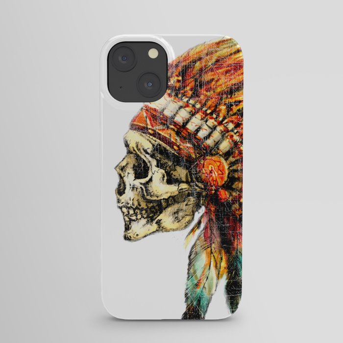 Skull Colorful Chief iPhone Case