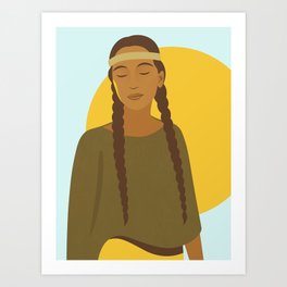 Native American Girl Art Print