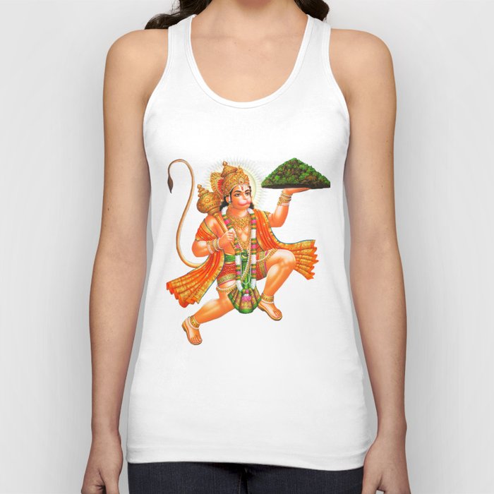 Lord Hanuman carrying Sanjivani Mountain Tank Top