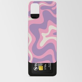Retro Liquid Swirl Abstract Pattern Pink Purple Cream Android Card Case