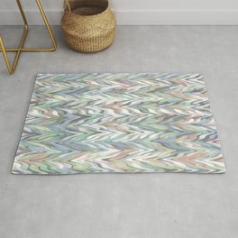 Blurry Pastel Chevron Pattern Area & Throw Rug