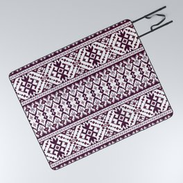 Knitted Ukrainian embroidery Picnic Blanket