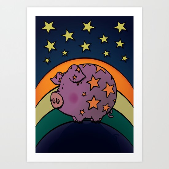 Peter The Magic Pig Art Print